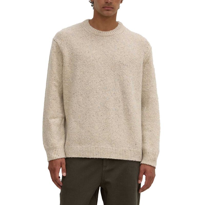 Assembly Label Beckett Wool Blend Crew Neck Knit Oat Marle image number 0